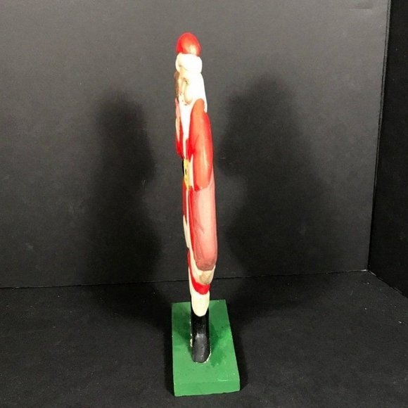 Vintage Folk art Santa Christmas decoration, Carved wood standing Kris Kringle C - Picture 4 of 10